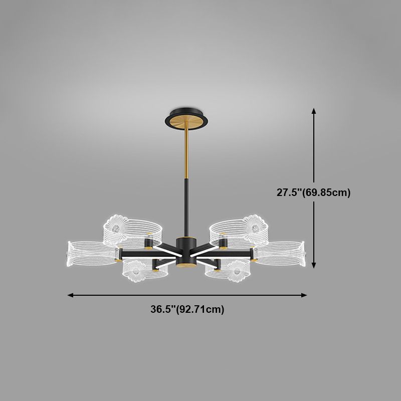 Multi -Leuchtring -Zweighängung mit modernem Metallhängellicht für Esszimmer hängende Leuchten