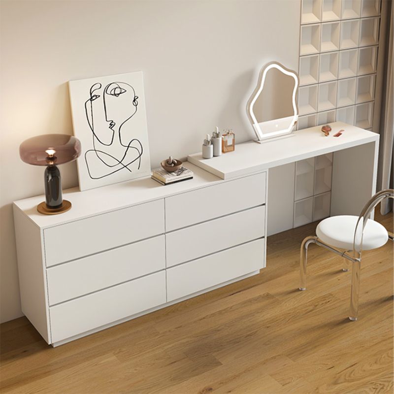 Modern Wooden Standing With Drawer White Bedroom Vanity Dressing Table
