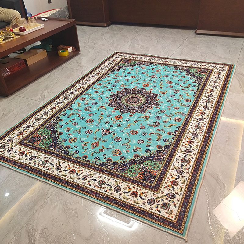 Bohemian Carpet Indoor Medallion Carpet Stain Resistant Carpet for Living Room