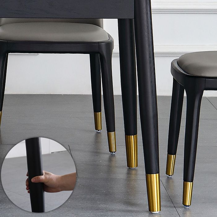 Minimalist Sintered Stone Extendable Dining Set Rectangle Shape White Dining Set for Kitchen