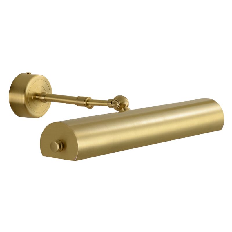 Modern Style Cylinder LED Wall Lamps Metal 2-Light Mirror Wall Lighting Ideas in Gold