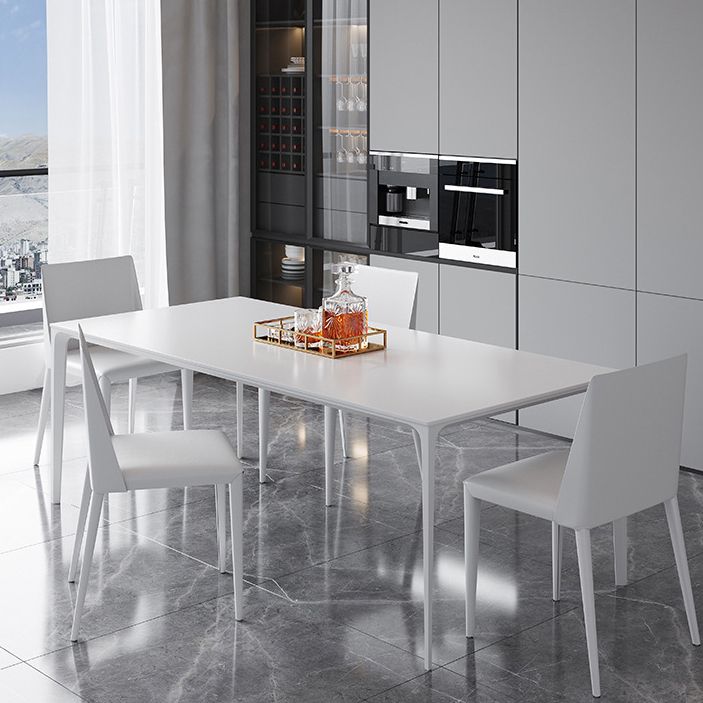 Modern Sintered Stone Top Dining Set Rectangle 1/2/4/5 Pieces Dining Table with Chairs