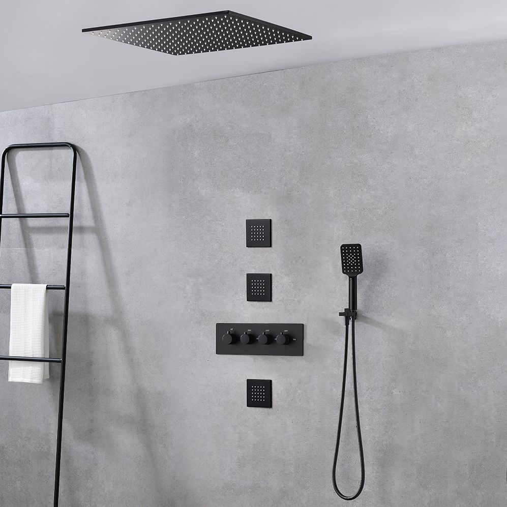 Modern Shower Trim Brass Slide Bar Included Adjustable Shower Head Shower Combo