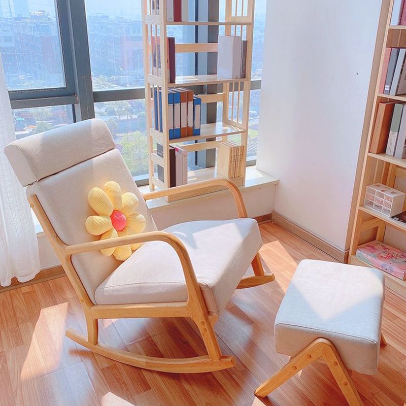 Contemporary Rocker Chair with Pillow and Frame Glider for Living Room