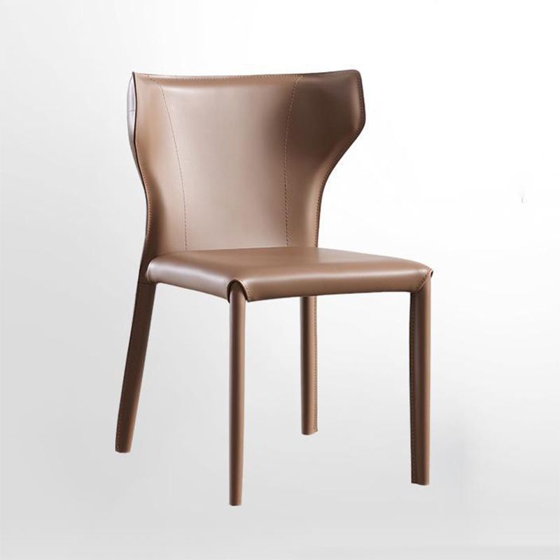 Dining Room Upholstered Chair Leather Kitchen Wingback Chair