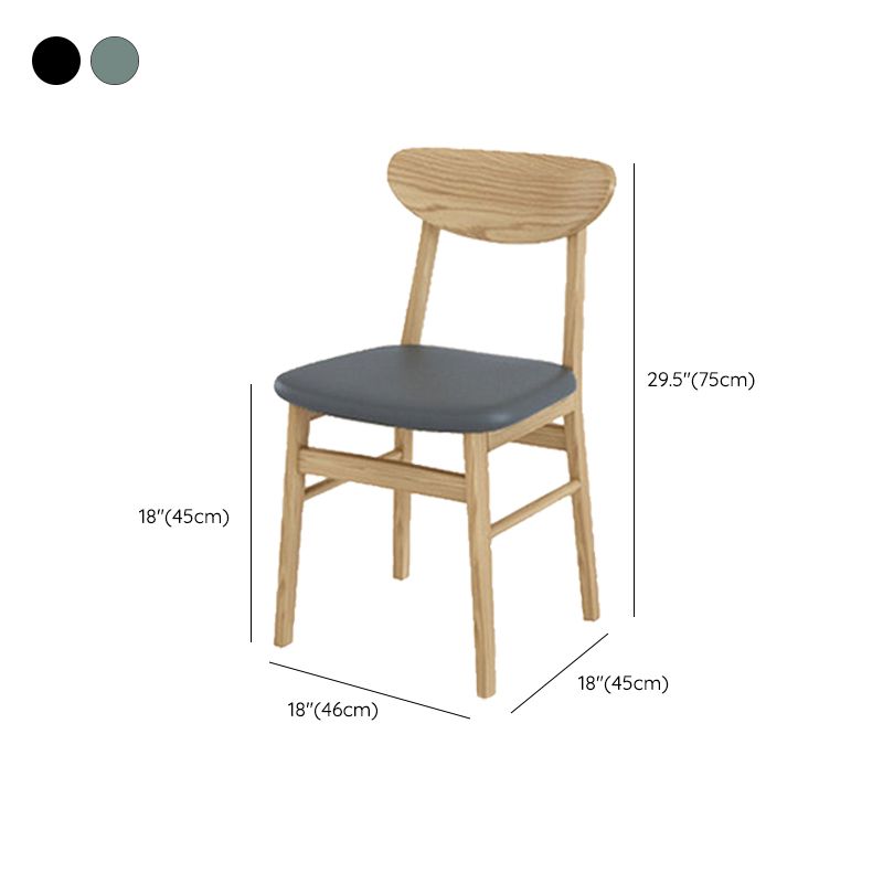 Wood Open Back Dining Chairs Contemporary Upholstered Dining Chairs