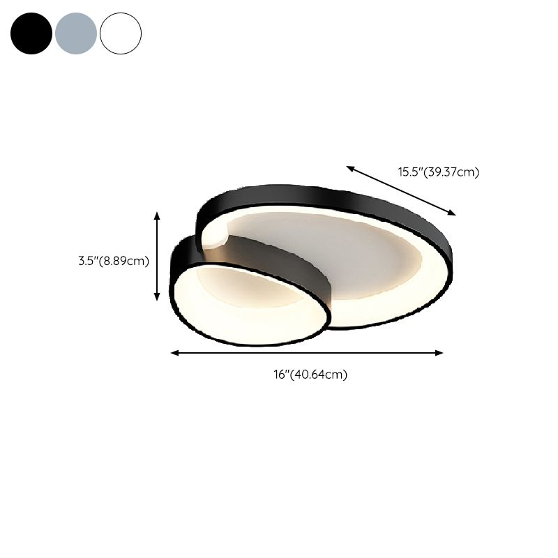 Multi Lights Ceiling Light Modern LED Ceiling Mount Light with Acrylic Shade for Bedroom