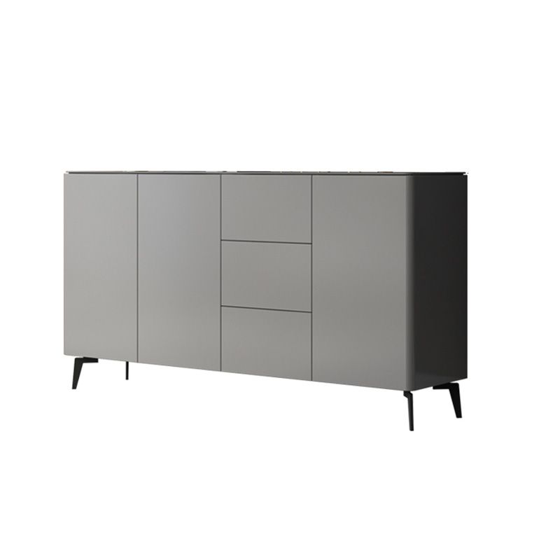 Contemporary Accent Cabinet Square Side Cabinet With Glass Top