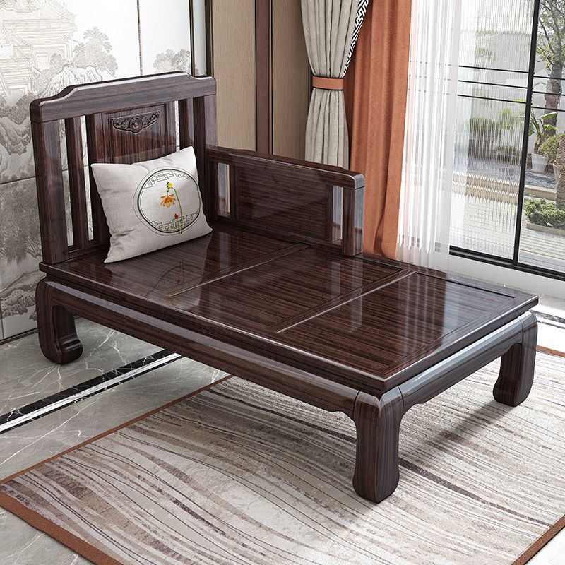 Traditional Brown with Arms Chaise Wood for Bedroom Living Room