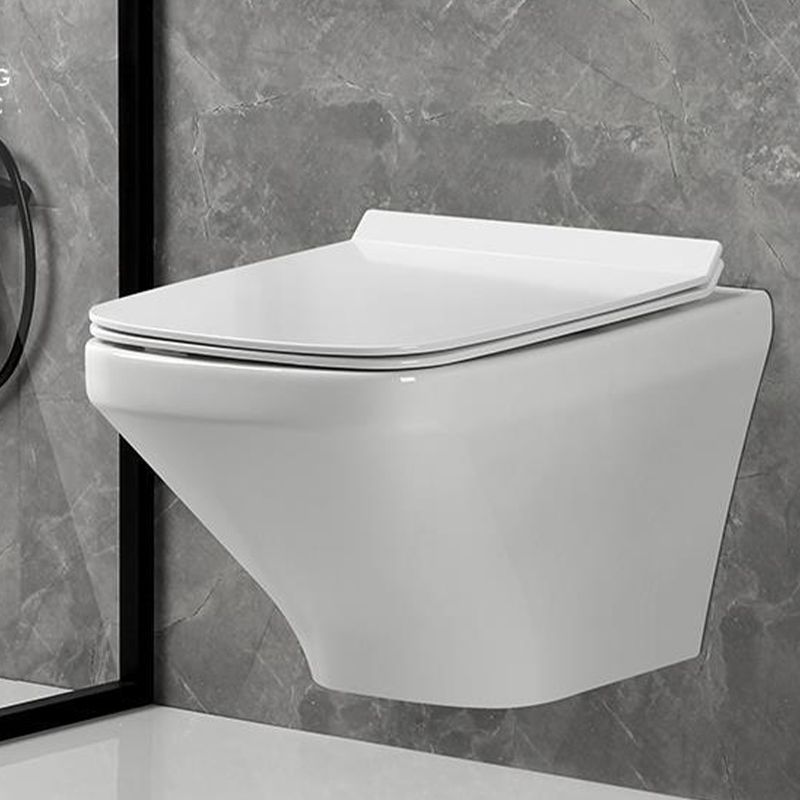 Wall Mount Flush Toilet One-Piece Toilet Contemporary Porcelain Toilet