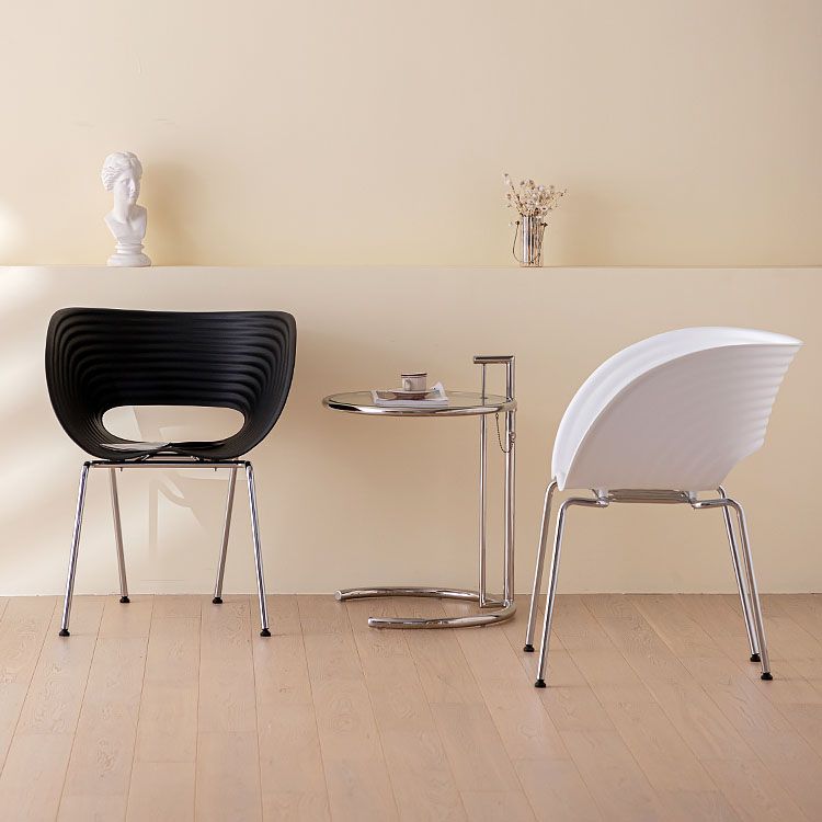 Contemporary Dining Chair Arm Chairs with Metal Legs for Kitchen
