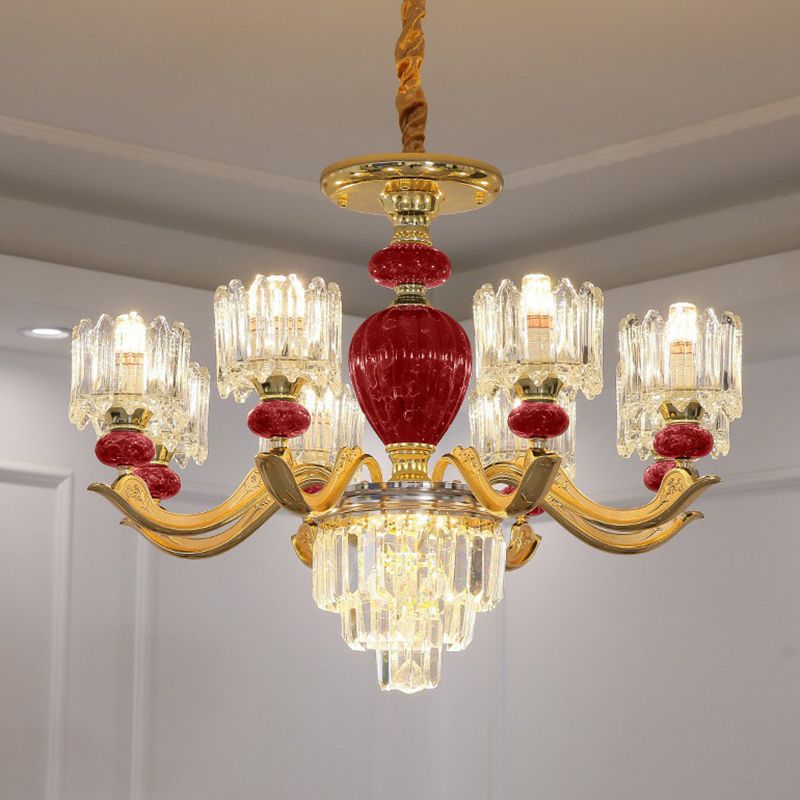 Prismatisch kristal kroonluchter vintage cilindrische eetkamer gesuspendeerde verlichting armatuur