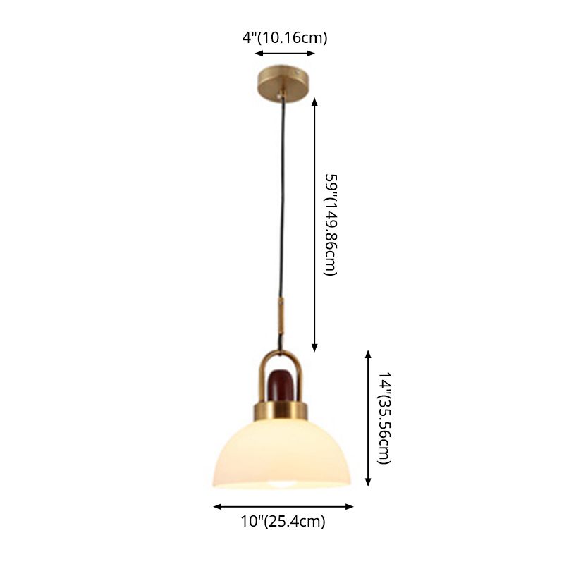 1 Light Ceiling Light Modern Simple White Glass Hanging Pendant Lights for Restaurant