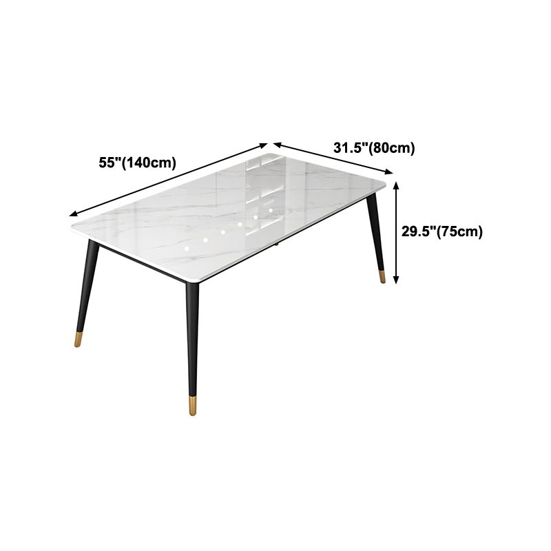 Simplicity Style 4 Legs Dining Site Table Stone Dining Room Furniture for Home Use