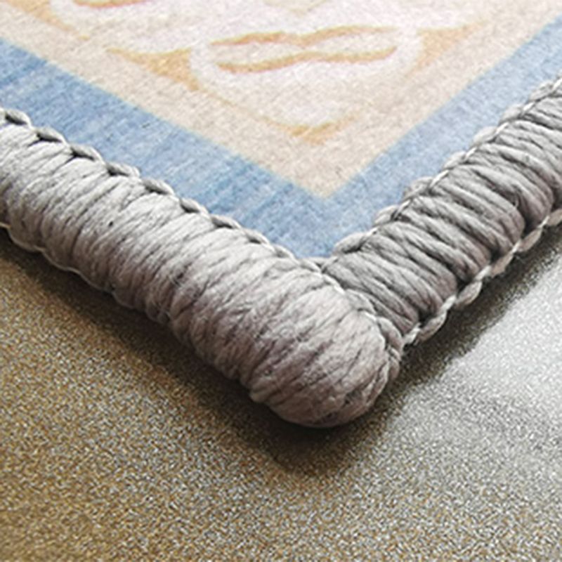 Multicolor Modern Area Carpet Polyester Abstract Print Indoor Rug Easy Care Carpet for Living Room