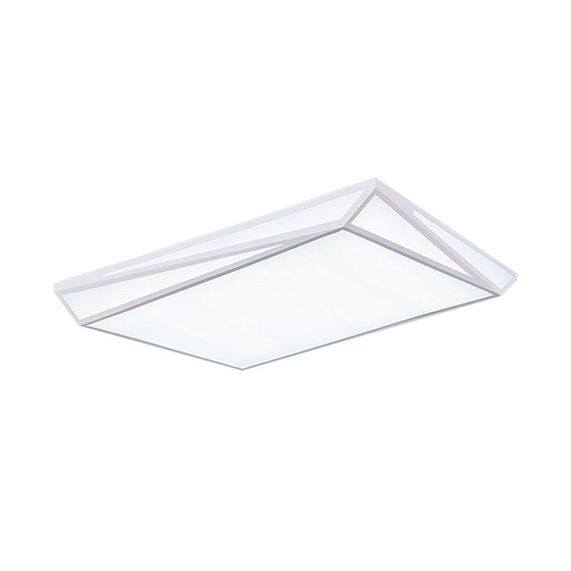 Place blanche / Boîte rectangulaire Plafond ébullition Voyant simple Acrylique Flushmount Lighting for Guest Room