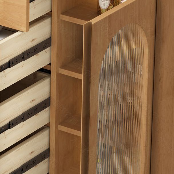 Traditional Storage Chest Solid Wood Storage Chest Dresser with 6 Drawers