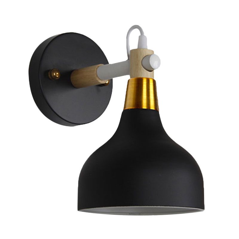 Angle Adjustable Metal Onion Wall Light 1 Light Nordic Sconce Lighting in Candy Color for Bathroom