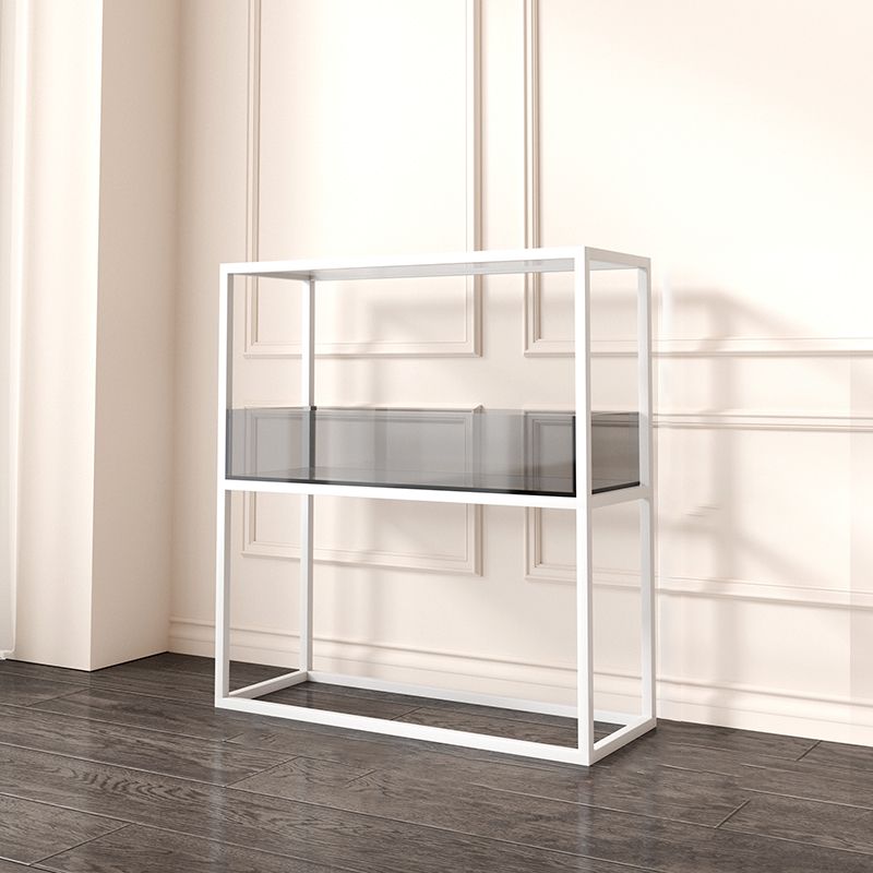 1-Tier Standard Bookshelf Modern Style Open Back Acrylic Bookcase