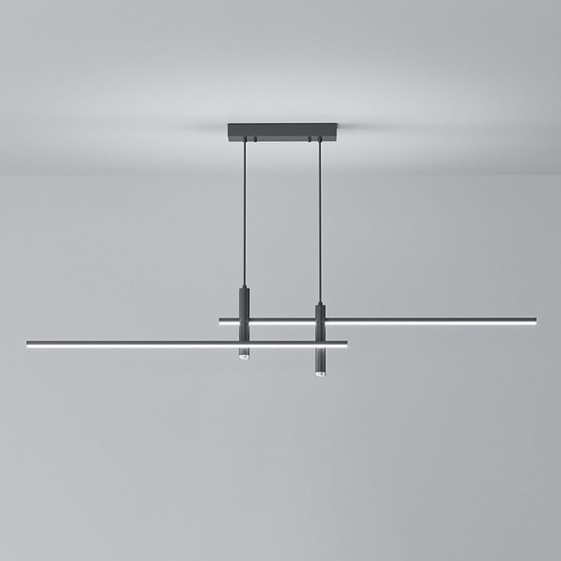 Lampadini del lampadario lineare Luci dell'isola Accensione a sospensione moderna per l'isola della cucina