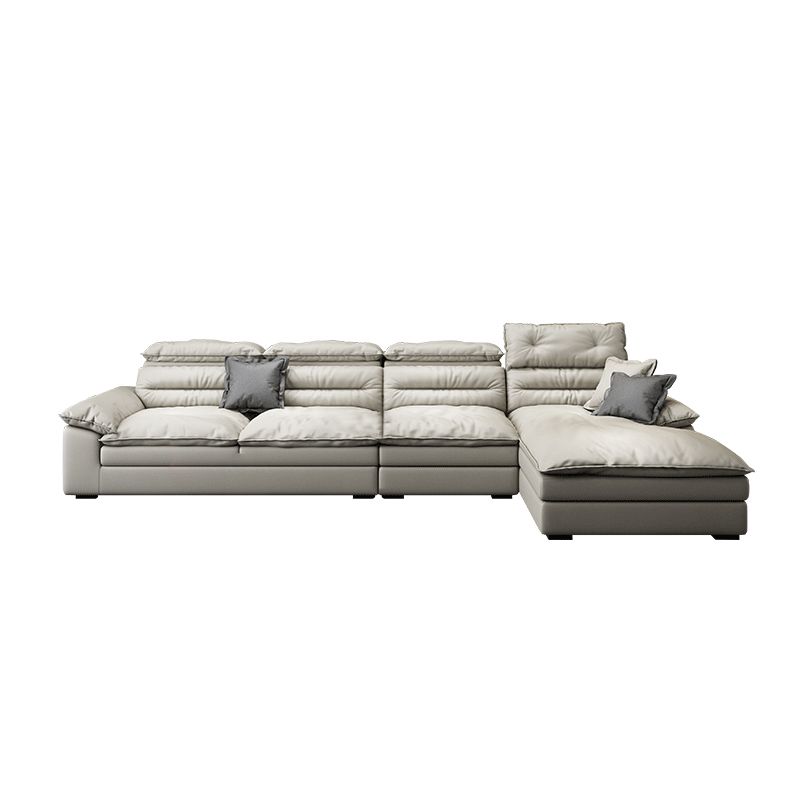 Square Arm Cushion Back Contemporary Removable Cushions Sofa & Chaise