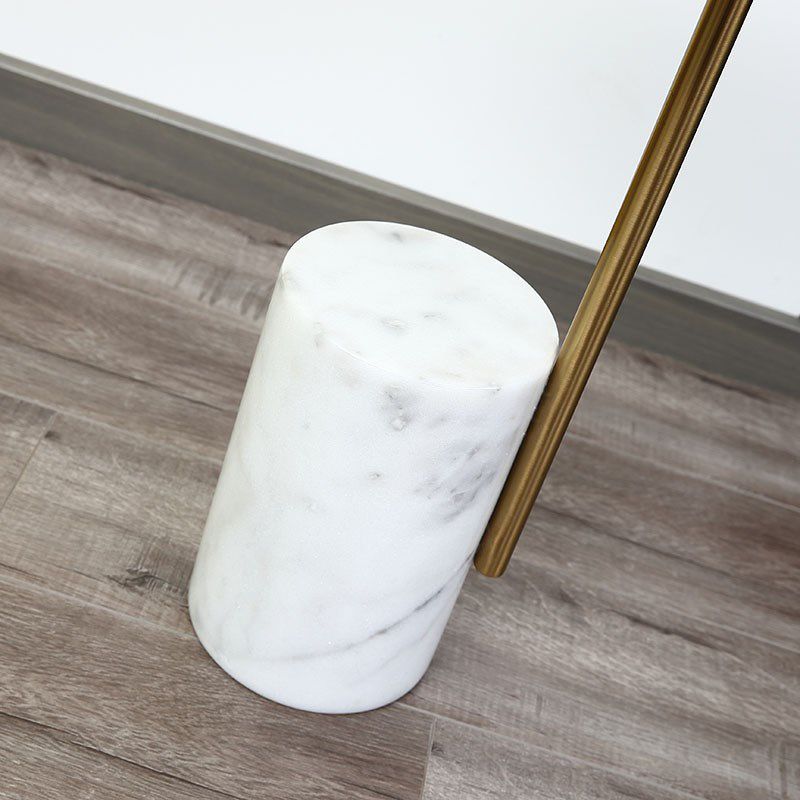 Scandinavian Side Table Marble Pedestal Round Living Room End Table