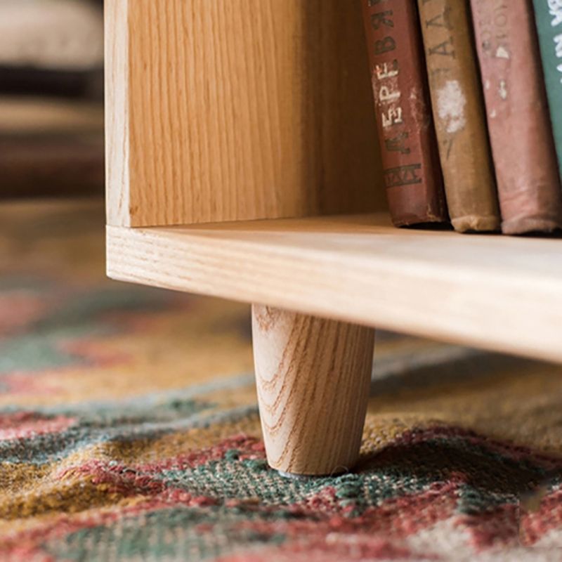 Wooden Night Table Modern Solid Wood Nightstand with Lower Shelf