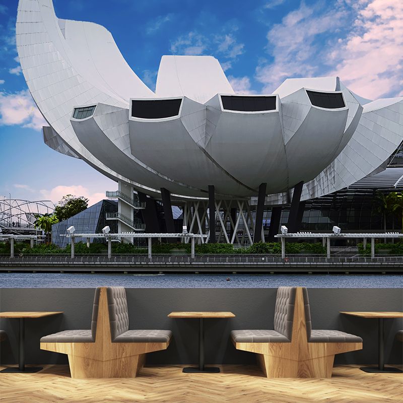 Modern Fashion City Building Murals Personalized Wall Decor for Meeting Room