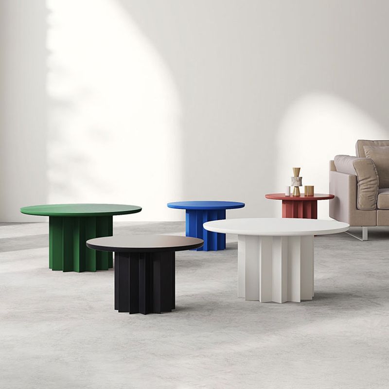 Scandinavian Dia 23.6"/31.5" Cocktail Table, Wooden Pedestal Coffee Table