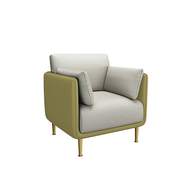 Contemporary Fabric Cushions Sofa 33.46"High Pillow Top Arm Sofa for Restaurant