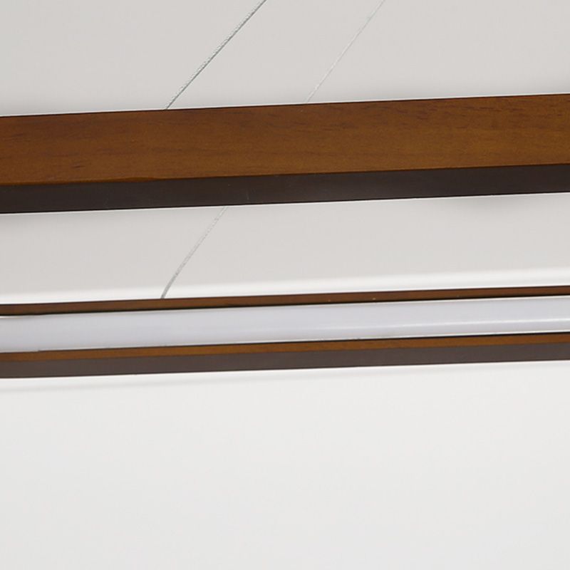 Oval Island Chandelier Lights Simplicity Wood Chandelier Lighting Fixtures for Restaurant