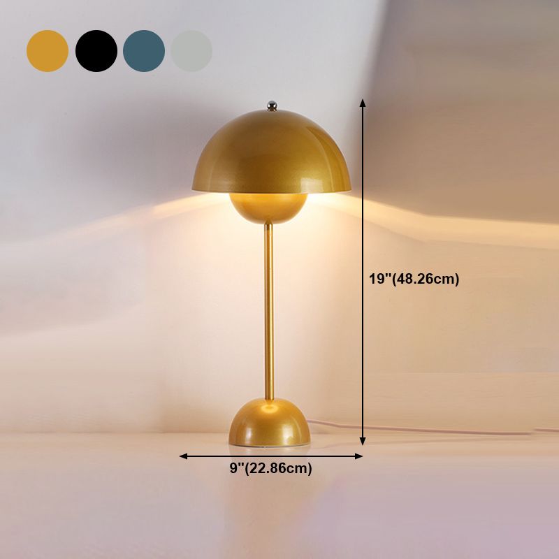 Dome Nightstand Lamp Modern Style Metal Single Light Table Light