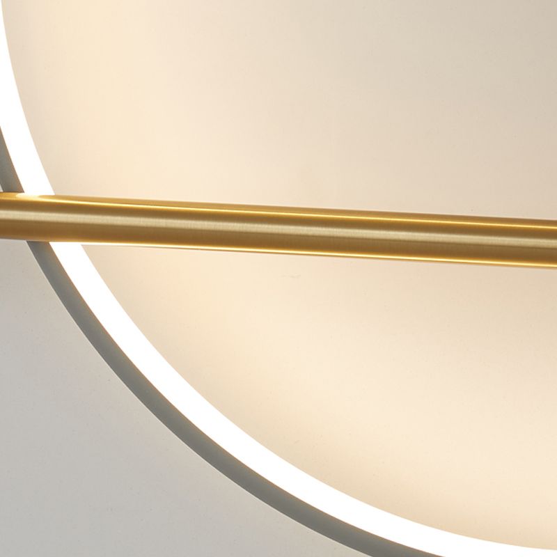 Style moderne de forme ronde lumineuse métal métal monté à 1 lumière Lumière