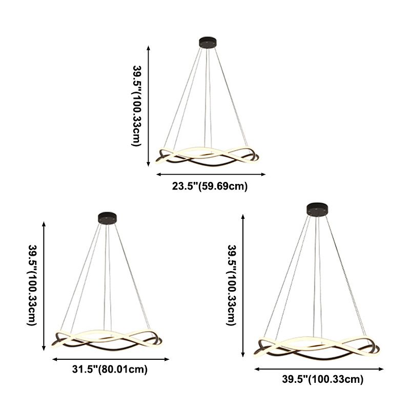 Twist Ceiling Lights White Acrylic LED Modern Styles for Living Room Bedroom