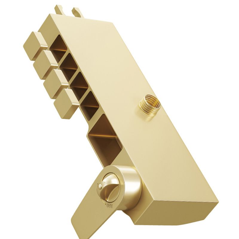 White Round Metal Shower Faucet Valve Included Shower Head Shower on Wall