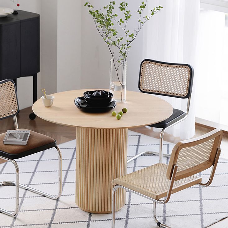 Round Shape Home Dining Table Modern Wooden Dining Room Table