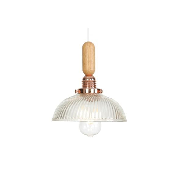 Globe/Cone/Small Bell Pendant Lighting Vintage Clear Glass 1 Licht Roségoud/Chrome hangende lamp met verstelbaar koord