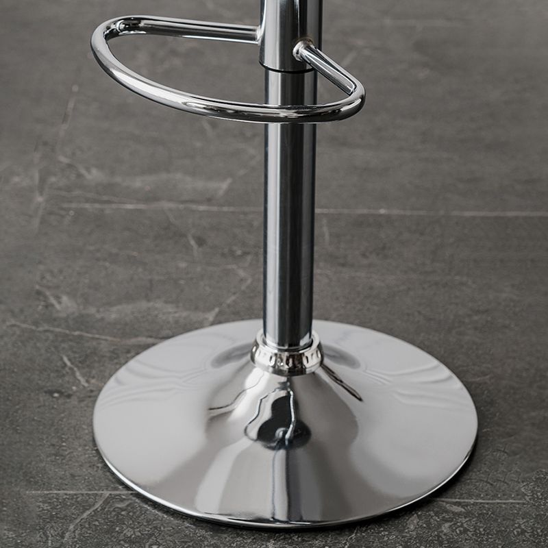 Industrial Backrest Armless Counter Stool Iron Cafe Bar Stool with Adjustable Cushion