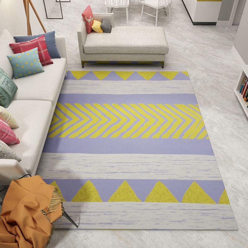 Boho woonkamer tapijt multi-kleuren geo geo geprinte gebied tapijt synthetisch vlekbestendige wasbaar niet-slip tapijt