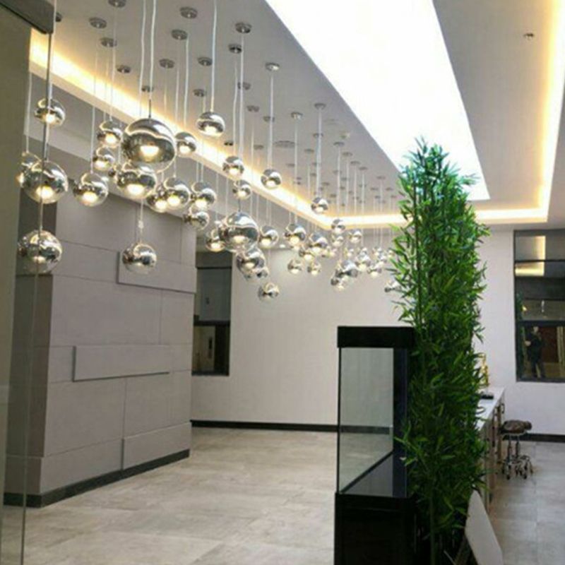1 hoofdbol hanglamp licht postmodern gespiegelde glazen ophanging licht