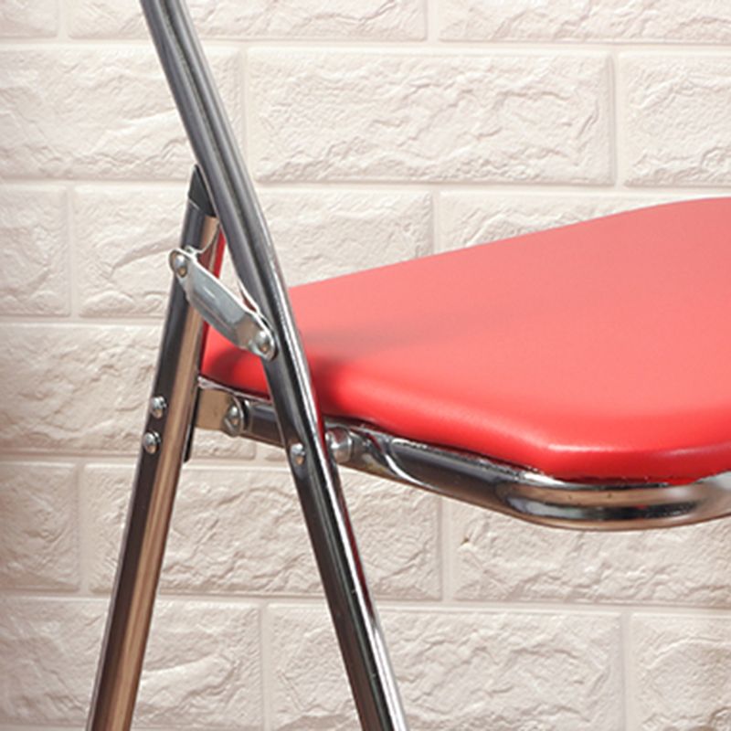Chaise d'intérieur et d'extérieur en métal moderne, chaise d'appoint de salle à manger sans accoudoirs à dossier ouvert
