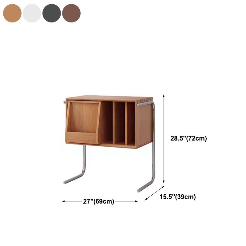 28.5"H Modern Style Bookcase Pine Wood Closed Back Bookshelf for Home Office