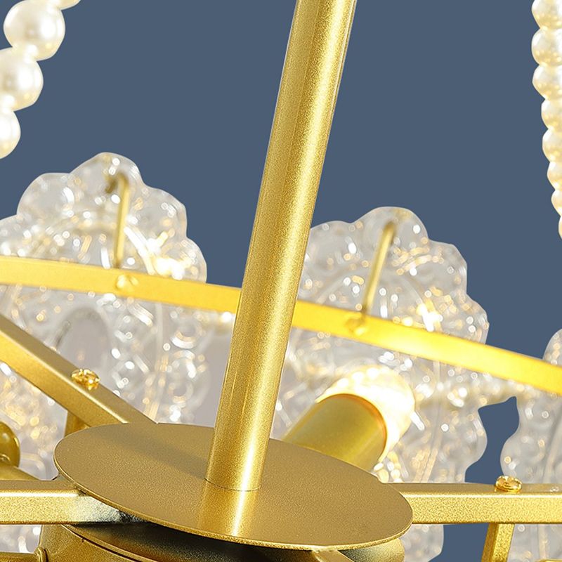 Modern Metal Ceiling Light Geometric Shape Island Lamp with Glass Shade for Bedroom