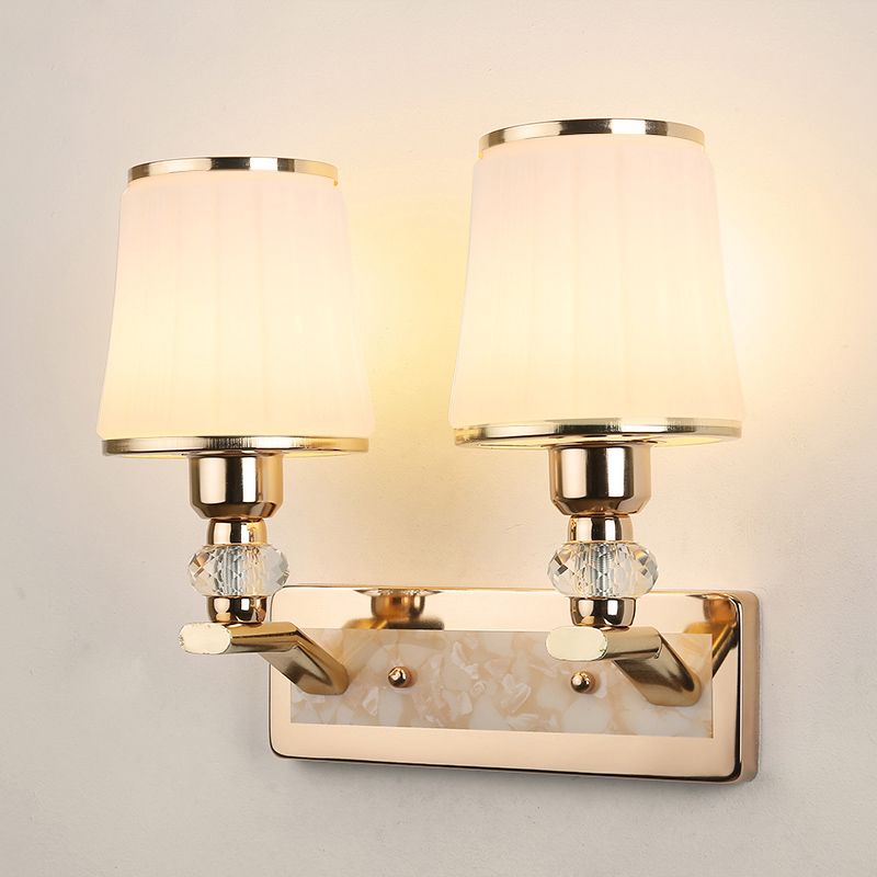 1 Light Armed Sconce Mur Light Modern Minimalist Style Glass Wall Sconce