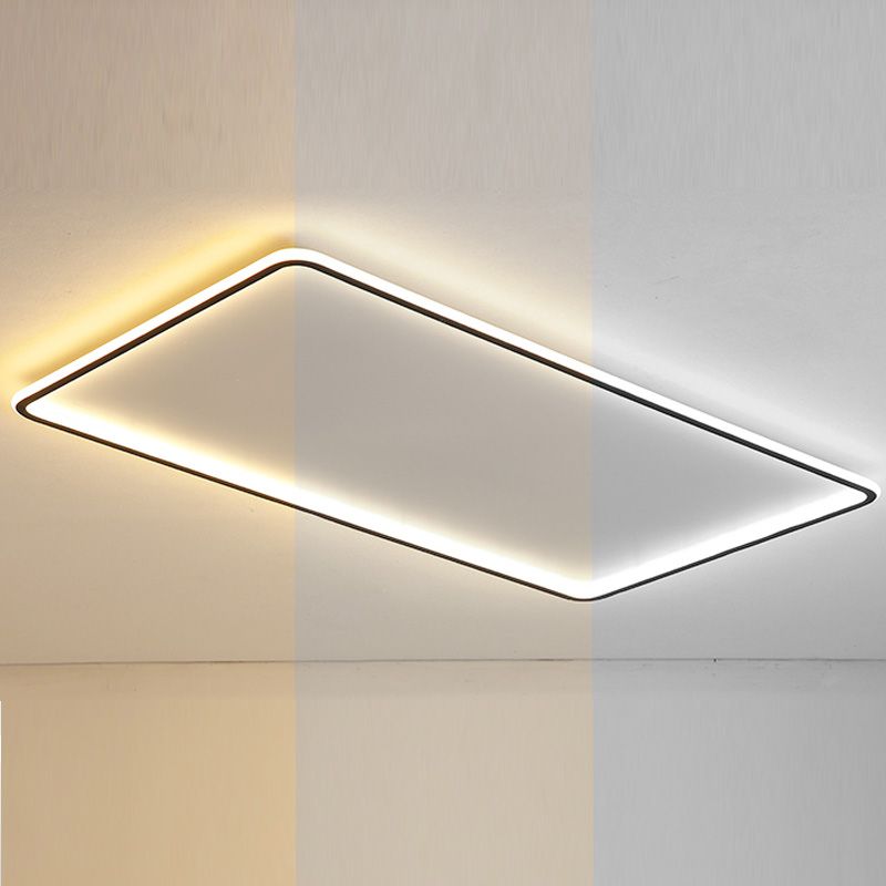 Plafonnier encastré rectangulaire avec abat - jour acrylique pour salon