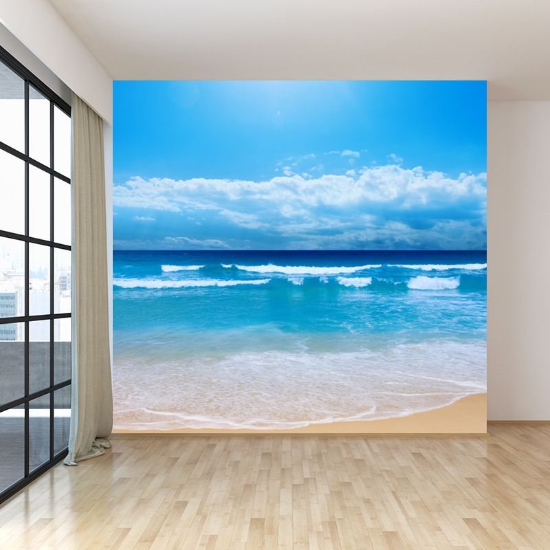 Unpredictable Sky View Mural Wallpaper for Dining Room, Pastel Color, Custom Size Available