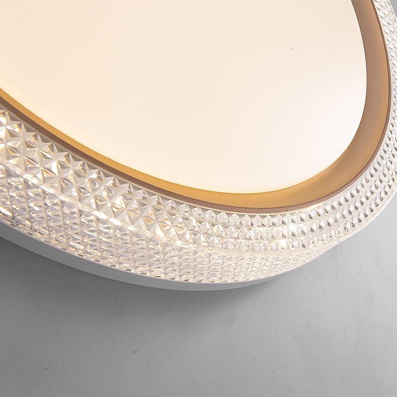 Plafonnier LED en cristal Simple et moderne, montage encastré en forme de géométrie en fer pour chambre à coucher