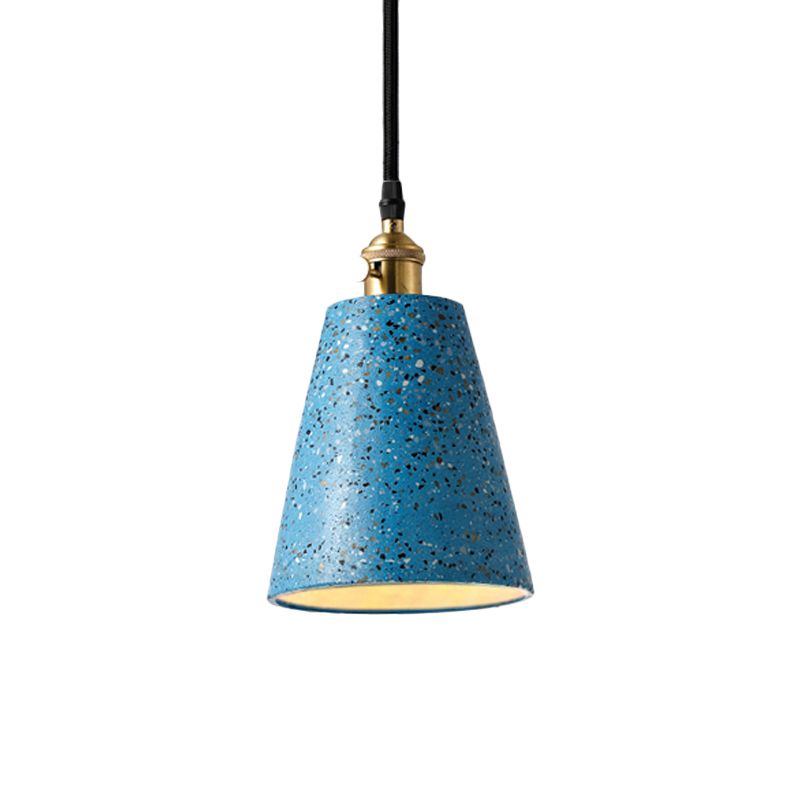 Cone Pendant Lighting in Nordic Style Cement 1 Light Black/Grey/White Hanging Light