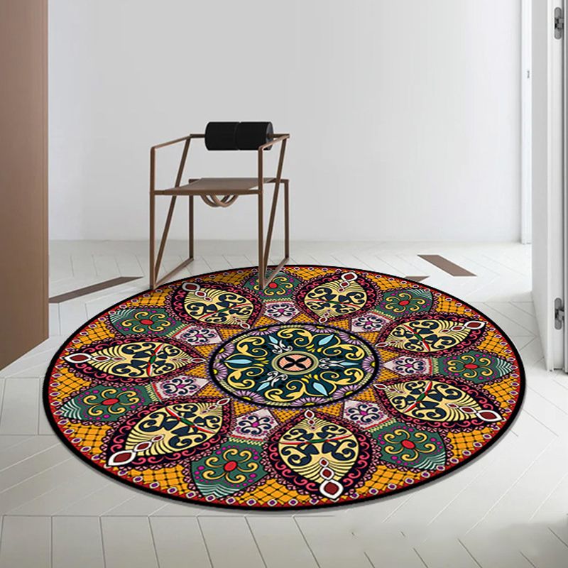 Modern Rug Polyester Graphic Indoor Rug Stain Resistant Rug for Drawing Room