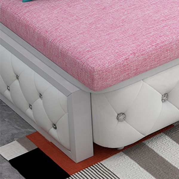 Linen Sleeper Sofa 33.46" Wide Armless Sofa Bed with Upholstered